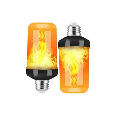 2-pakning E27 LED-flammepærer 4 moduser med tyngdekraftsensor flammelyspære for innendørs/utendørs/bar/fest juledekorasjon(138x65mm)