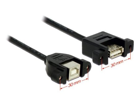 Delock USB-kabel - USB til USB-type B - 1 m