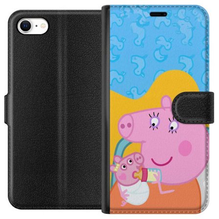 Yhteensopiva Lompakkokotelo Apple iPhone 6 Peppa Possu perhemotiivi äidin possu, isän possu ja ystävien kanssa, värikäs piirretty lasten kuva