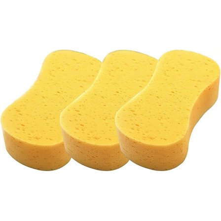 3 st Jumbo stora bilsvampar, biltvättsvamp för tvätt och bilrengöring, bäst för bilskärmstvätt