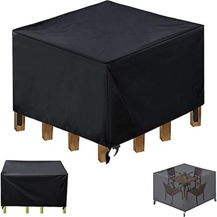 Utemøbeltrekk, vanntett firkantet utendørs bord- og stoltrekk, hageplen støvtett trekk, 808080cm