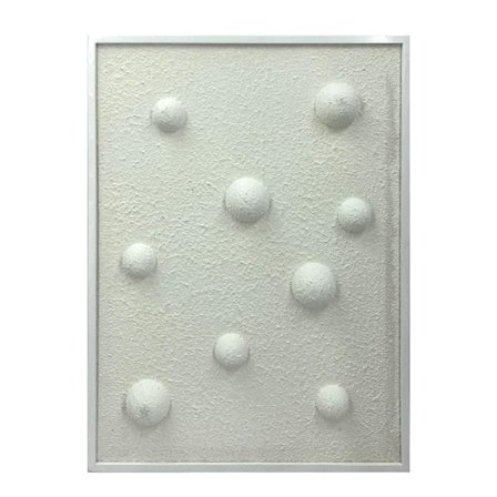 Maleri med hvide skyer – 60x80 cm, træramme