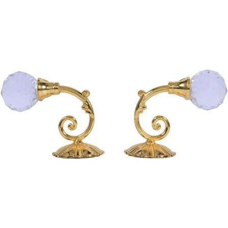 Metal Krystal Glas Gardin Holdback Væg Vindue Draperier Tieback