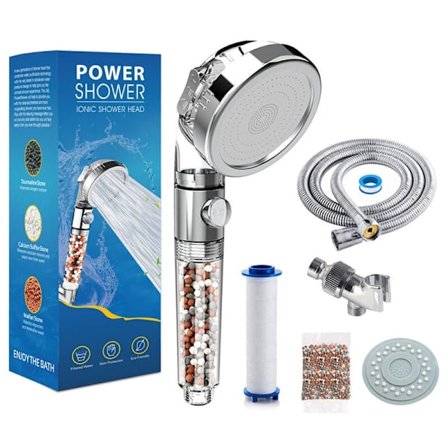 Høytrykks dusjhode filter anti-kalk dusjhode, dusj sparer vann univers 3 dusjmoduser er egnet for bad