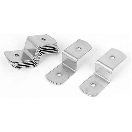 Pakke med 10 38mm X 13mm X 11mm Metal Z Ramme Beslag Holder Sølvfarvet