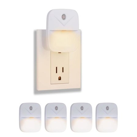 Pakke med LED-natlamper med lyssensor Skumring til daggry Natlampe Vægmonteret Sensor Blødt Lys