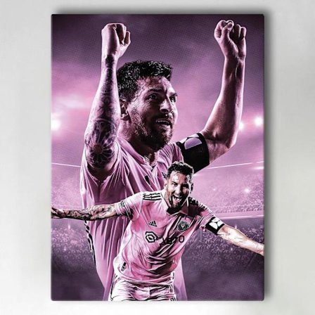 Ny Canvas / Tavla - Messi - Inter Miami - 40x30 cm - Canvas