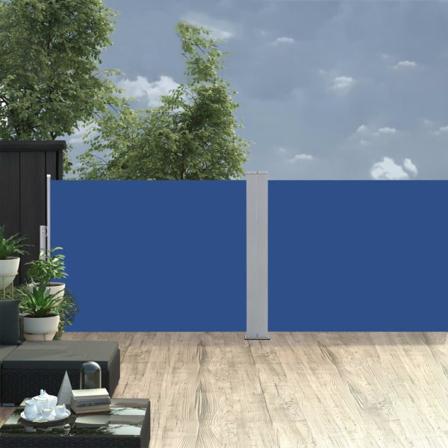 Vidaxl Infällbar Sidomarkis Blå 100x1000 Cm Blå