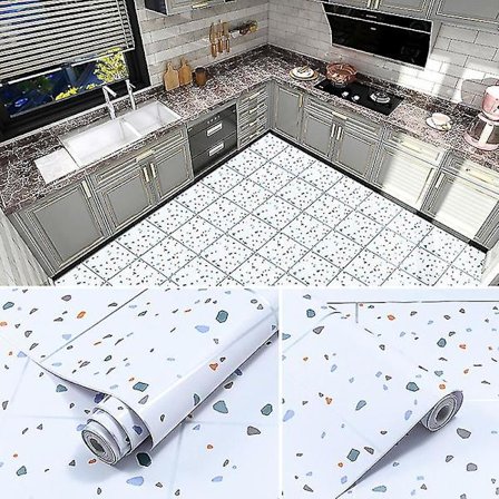 Selvklebende gulv vanntett Non-randip Baderom Kjøkken Stue Tykk og slitesterk