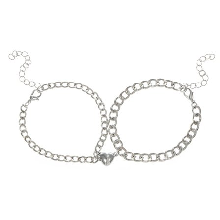 Rostfritt Stål Pararmband Nyckellås Pararmband Magnet