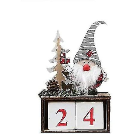 Nyttårsgave Santa Doll Timer Nedtelling Julekalender God Jul Tre (grå hatt)