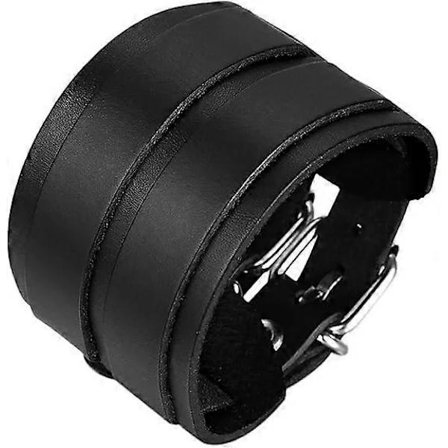 Læderarmbånd til mænd med spænde, sort/brun farve tilgængelig