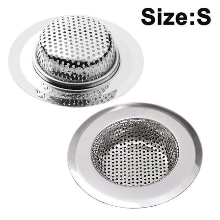 Bran Drain Si 2 Sæt, Køkkenvask Bruser Badekar Afløbs Si Si i rustfrit stål, 2 stk Afløbs Si, Forskellige størrelser er til