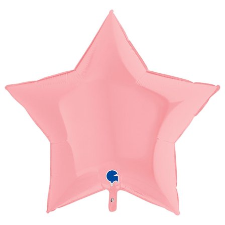 Suuri Folioilmapallo Star Matte Pastellivaaleanpunainen