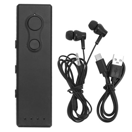 Pocket FM-radio Multifunktion Hög Känslighet Stereoljud Uppladdningsbar Mini Bärbar FM-radio med Hörlurar