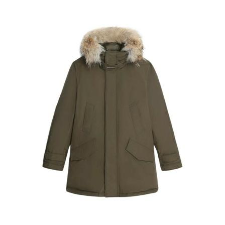 Woolrich, Polar Parka High Collar FUR Groen, Heren, Maat:M,nylon