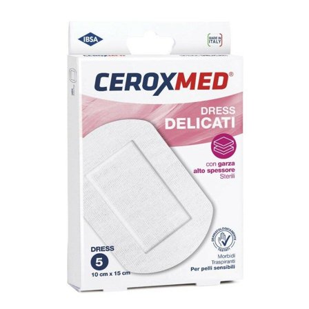 Ceroxmed Compresse Dress Cerotti Delicati 10x15cm 5 Pezzi