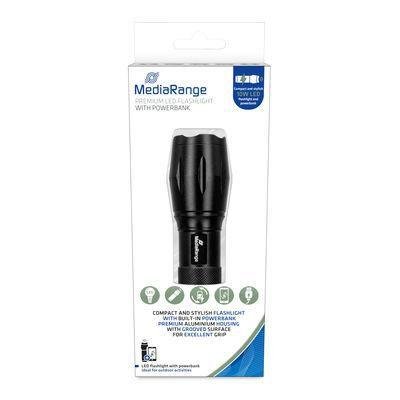 MediaRange Flashlight Black Hand