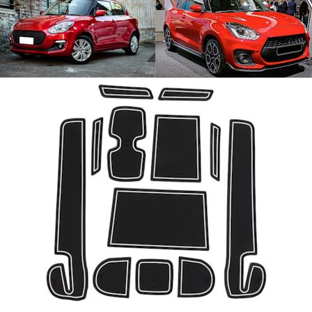 12 kpl Etukonsolin Vuoraukset Musta Valkoinen Joustava Vaihto Suzuki Swiftille 2018 2020