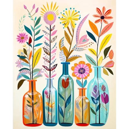 Diamond Art Kits til voksne, Blomster 5D Diamond Painting Kits til begyndere DIY Gem Art Fuld Drill Diamond Dots Craft Kits til boligindretning Gaver