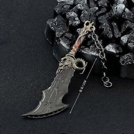 God of War Nyckelring Kratos Blades of Chaos Spel Anime Svärd LEKSAK Vapen Meta Modell Medeltida Spel Periferileksaker för Pojkar 2025(h)