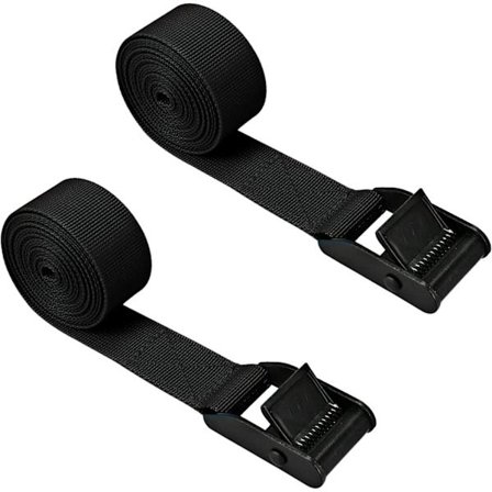 Premium Lashing Strap Kort 25mm*2m 2stk, Cam Buckle Festestropp