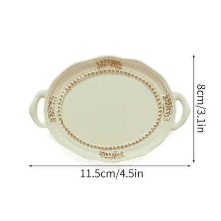 Dekorativ smykkeplade Halskæde Øreringe Opbevaringsbakke 7 7