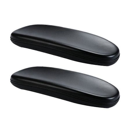 Healifty Ersättningsarmstöd för kontorsstol PU Läder Vadderat Armstöd Armbågskudde för Universell Stol 2 Stycken (Svart)