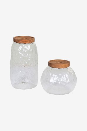 House Nordic - Kök TAIPEI uppsättning om 2 - Brun - Förvaringsburkar - Från Homeroom