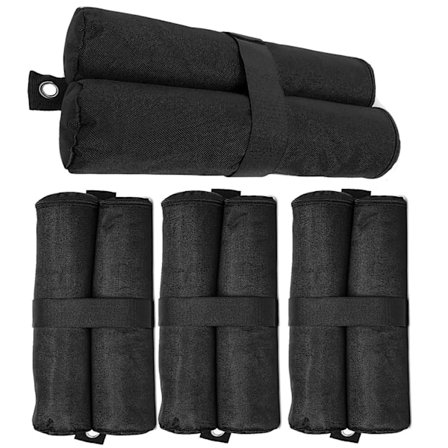 Black Pavilion vikter Set med 4 vikter för tält att fylla med sandstenar 10 kg per fot