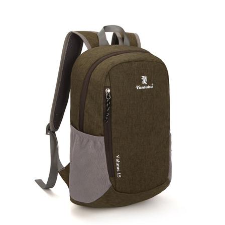 Ryggsekk Reiseveske Vanntett Lett Reiseveske Student Skolesekk Herre og Damer Outdoor Army Green 15L