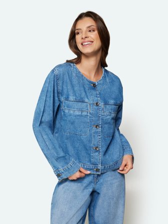 B. COPENHAGEN - Denim Jakke - Medium Blå
