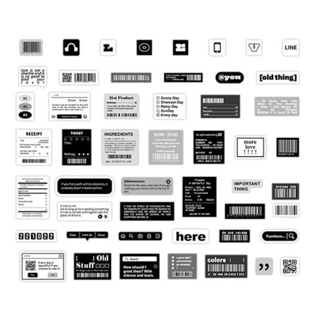 100 ark Scrapbooking-klistremer Dekorative Journaling-klistremer Sterkt Klebende DIY-klistremer Klistremerker for Fotoalbum Notatbok Type 1