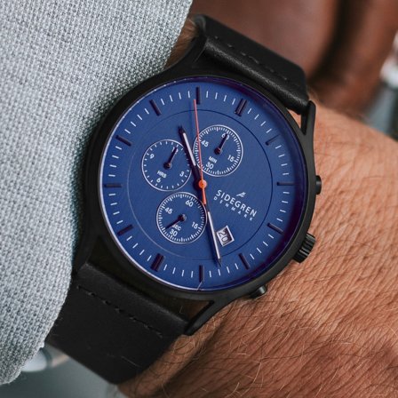 Montre chronographe Revil Indigo pour hommes - Montres bracelet