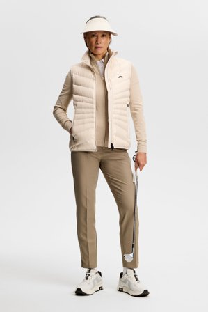 J.Lindeberg - Bianca Knitted Zip Sweater - Golf - Beige - Women - M
