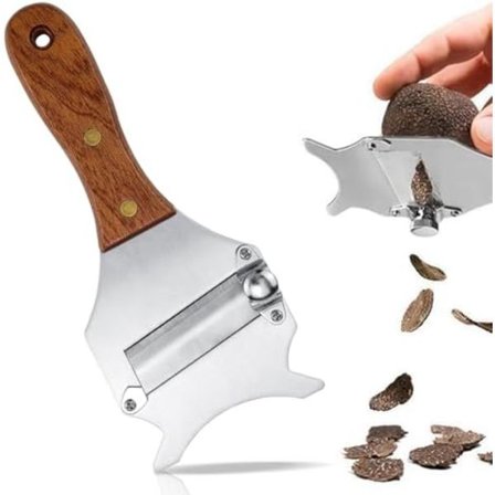 Trøffelskærer, Professionel Osteskærer, Trøffelrive, Justerbar Osteskærer i Rustfrit Stål, Træhåndtag