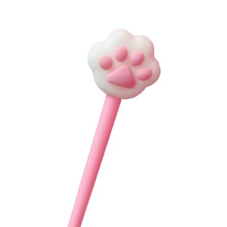 Svart gelpenna med tecknad djur tass 0,5 mm flicka kontorsskrivning