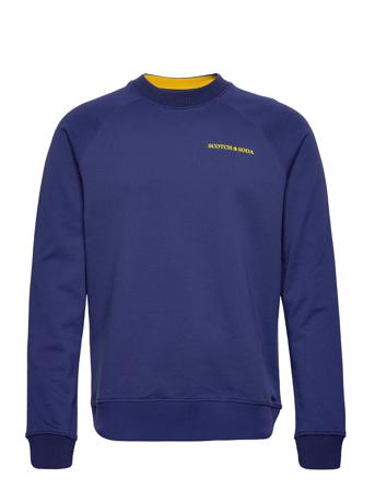 Unisex Sweatshirt With Crewneck In Organic Cotton Svetari Collegepaita Navy Scotch & Soda
