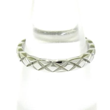 Chanel Vintage Pre-owned Platin ringe Grå, Dame Vintage Smykker, Størrelse: ONE Size