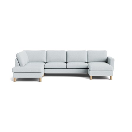 Haven U-Form Sofa, rechts, Aragon Kristallblau, skandinavischer Stil, einfarbig, großzügige Wohnlandschaft, bequeme Polsterung, Höhe 86cm