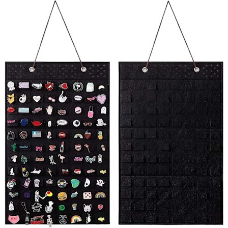 Samling af nåle, udstillingsmontre, vægophængt broche-pin-arrangør, pin-tavle til emaljenåle, opbevaringsholder til pin-kollektioner. (Inkluderer ikke