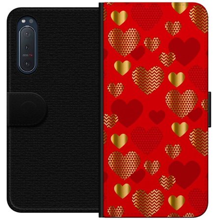 Kompatibelt Lommeboketui til Sony Sony Xperia 5 II GoldenHearts