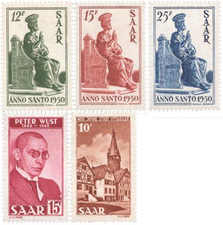 Tyskland/Saar 1950 - MICHEL 290, 293-296 - Postfrisk