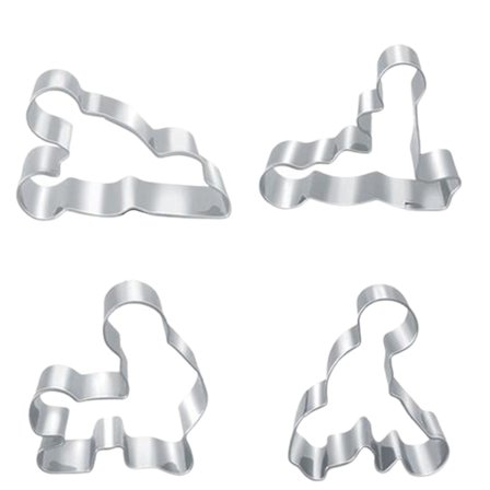 4 stk/sett Kakeformer Sex Kjærlighet Voksen Mønster Ikke-klebende Rustfritt Stål Kake Pastry Cutter for Bakeri (FMY)