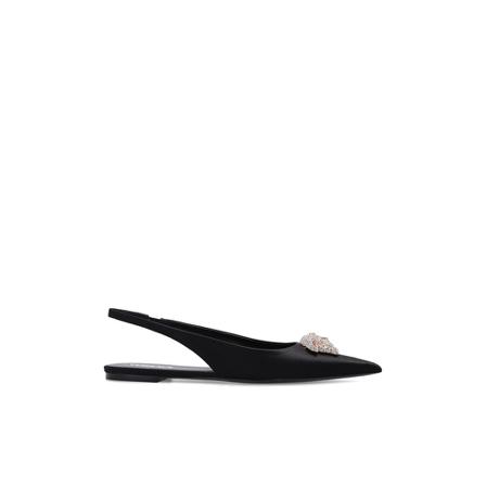 Versace, The jellyfish Singback Flats Zwart, Dames, Maat:39 EU