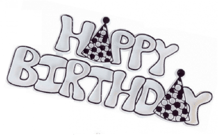 Happy Birthday skylt