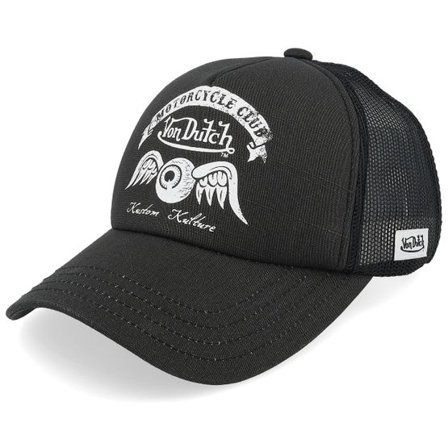 Von Dutch - Svart trucker Keps - Kids Crew Black A-Frame Trucker @ Hatstore