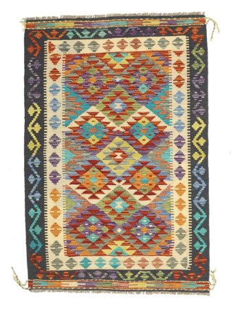 Tribal Malý Kelim Afghán Old Style Koberec 99X147 Vlna
