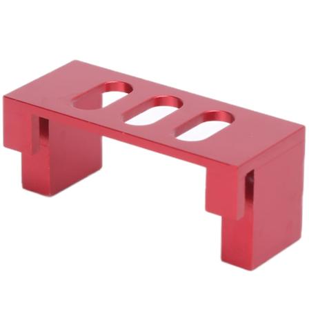 Metall styreservo feste med fast base aluminiumlegering RC servofeste for WLToys 104001 1/10 RC bil Rød