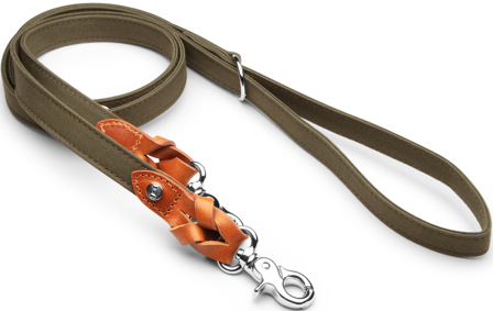 Denjo Dogs Signature Justerbart Koppel Cognac/Khaki Large